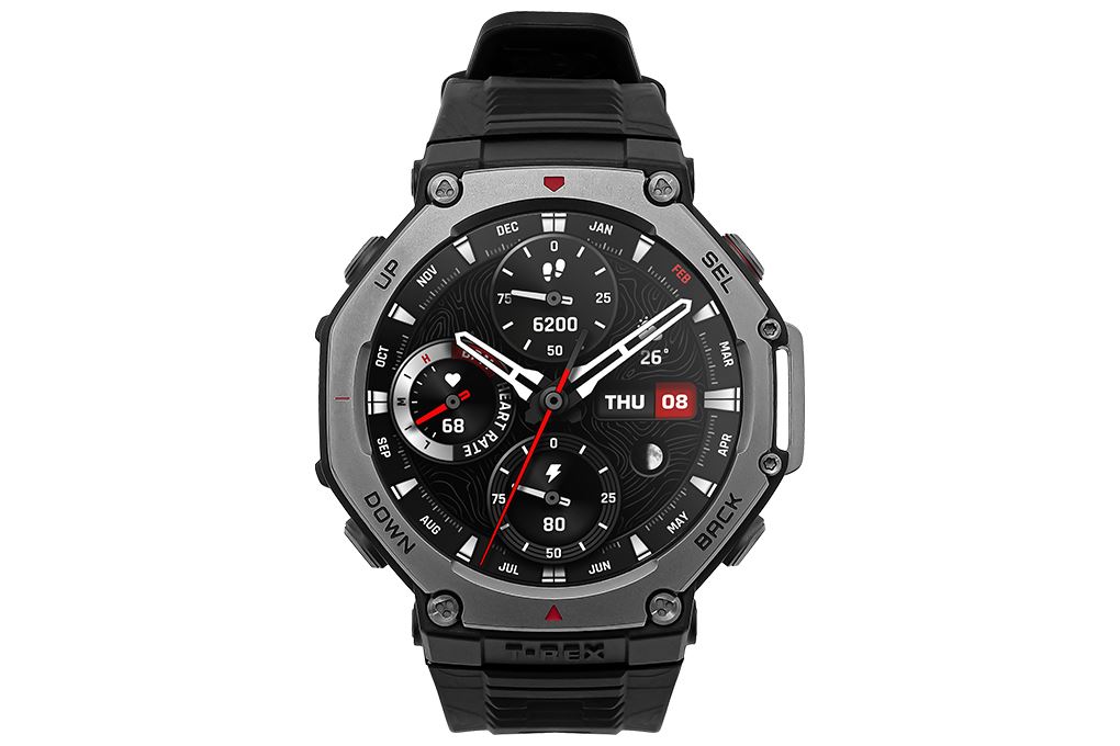 Amazfit T-Rex 3 47.1mm dây silicone Màu Đen