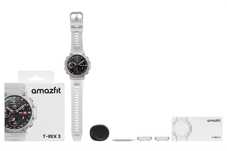 Amazfit T-Rex 3 47.1mm dây silicone Màu Xám nhạt