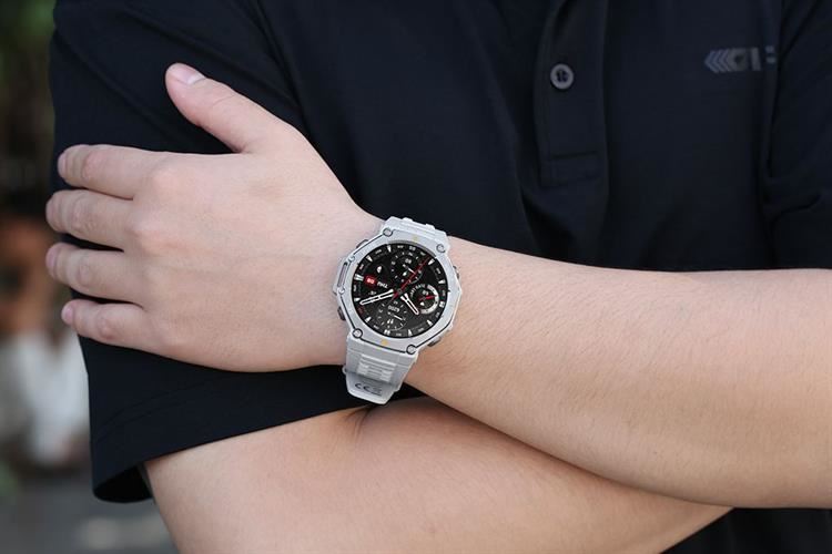 Amazfit T-Rex 3 47.1mm dây silicone Màu Xám nhạt