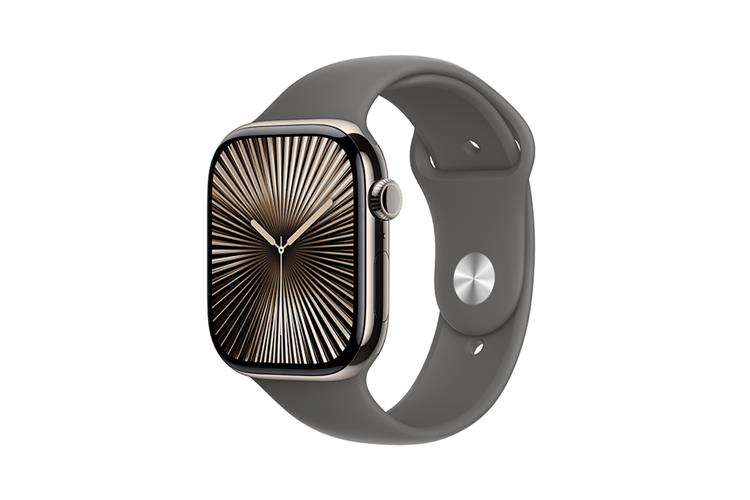 Apple Watch Series 10 GPS + Cellular 46mm viền Titanium dây thể thao Màu Titan tự nhiên