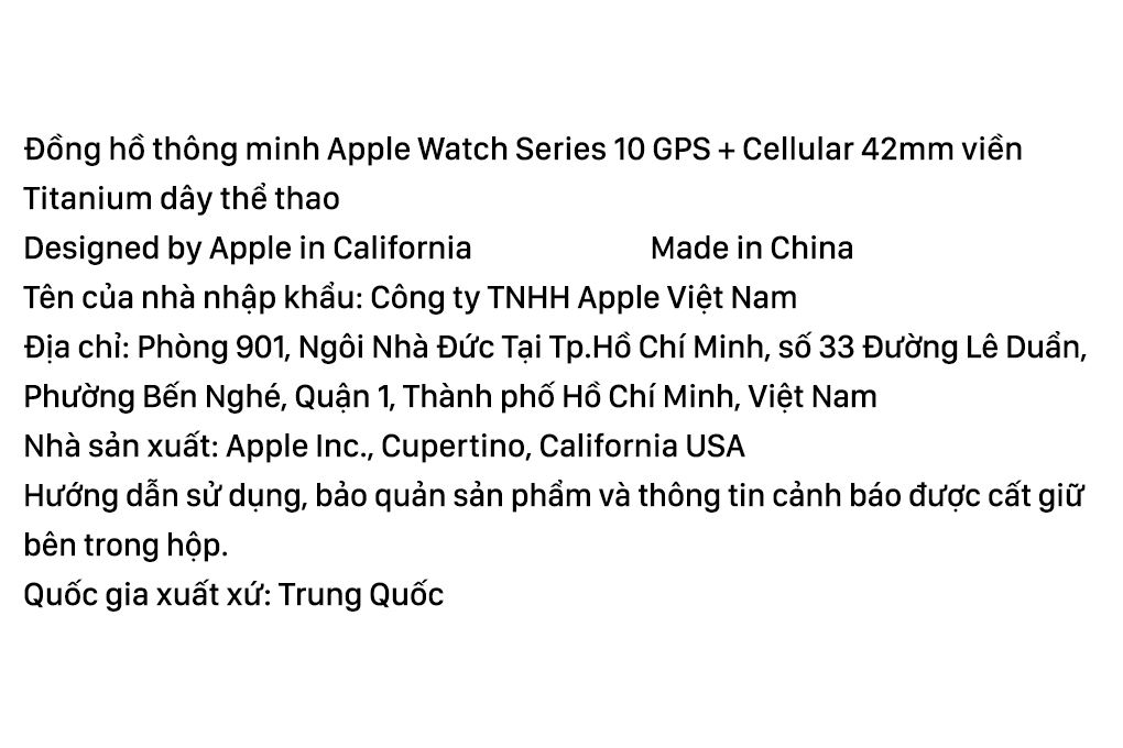 Apple Watch Series 10 GPS + Cellular 42mm viền Titanium dây thể thao Màu Titan tự nhiên