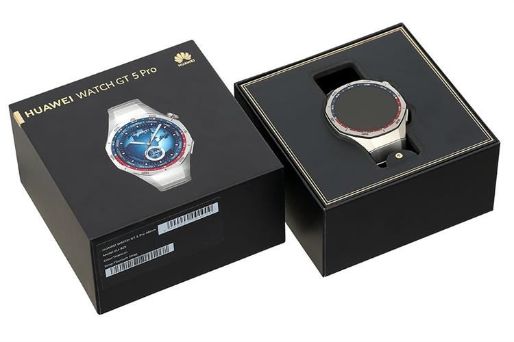Huawei Watch GT 5 Pro 46mm viền Titanium dây Titanium Màu Bạc