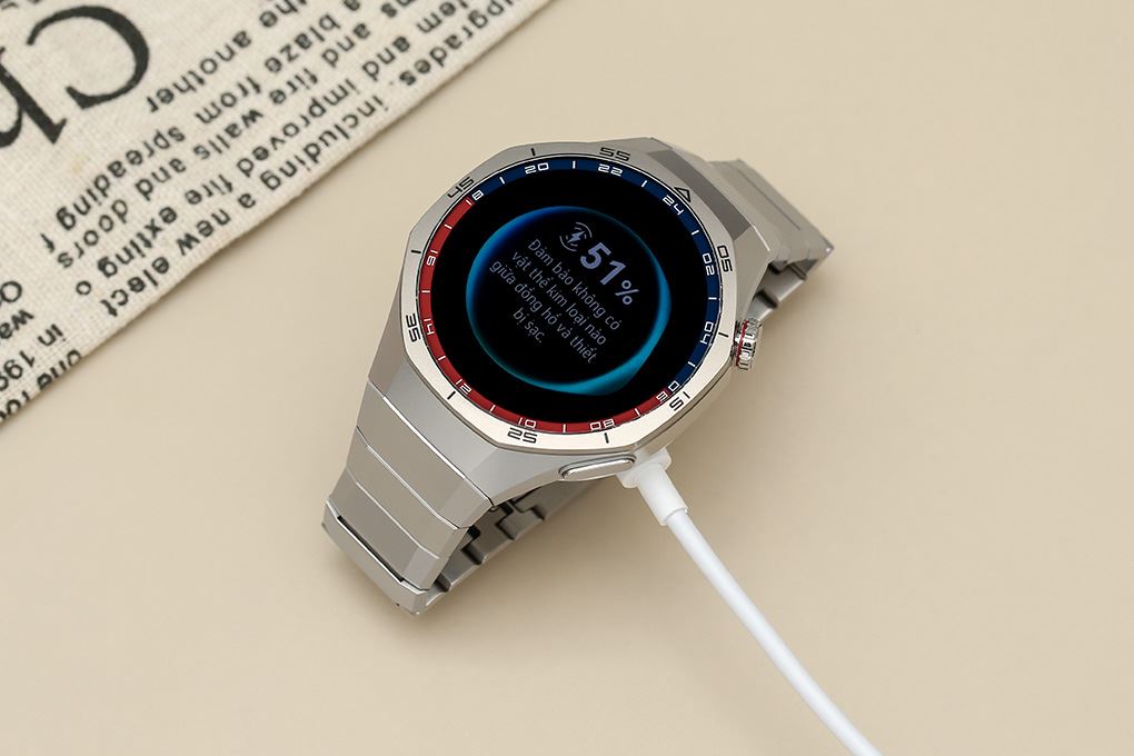 Huawei Watch GT 5 Pro 46mm viền Titanium dây Titanium Màu Bạc