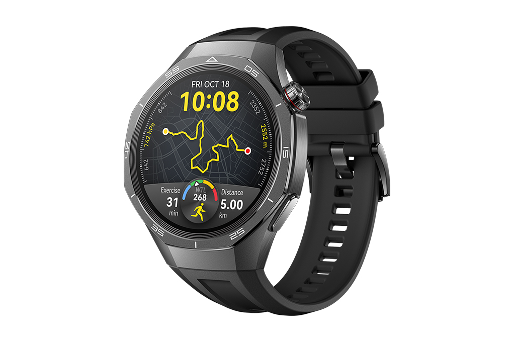 Huawei Watch GT 5 Pro 46mm viền Titanium dây cao su Màu Đen