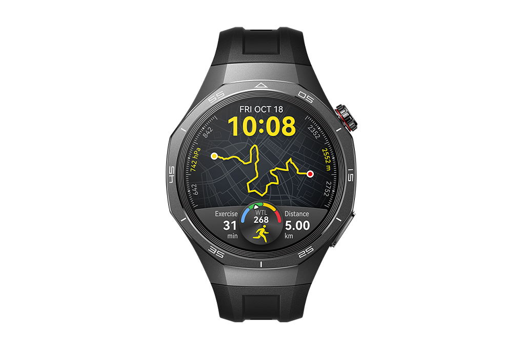 Huawei Watch GT 5 Pro 46mm viền Titanium dây cao su Màu Đen