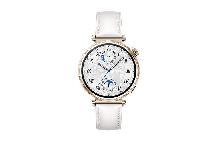 Huawei Watch GT 5 41mm viền thép dây da Màu Trắng