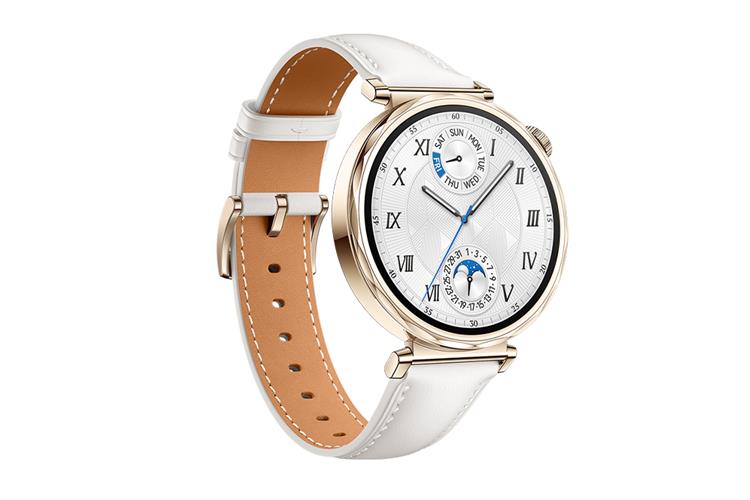 Huawei Watch GT 5 41mm viền thép dây da Màu Trắng