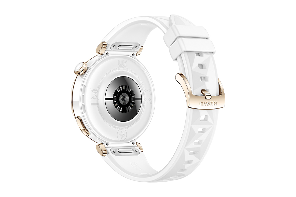 Huawei Watch GT 5 Pro 42mm viền gốm dây cao su Màu Trắng