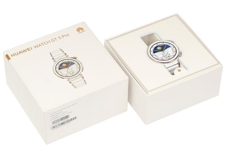 Huawei Watch GT 5 Pro 42mm viền gốm dây gốm Màu Trắng