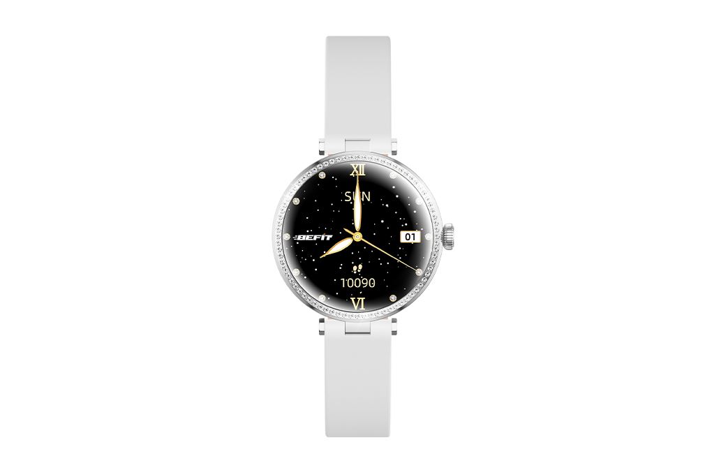 BeFit Luna 33mm dây da Màu Trắng