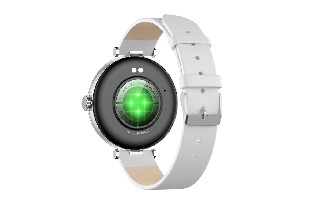 BeFit Luna 33mm dây da Màu Trắng