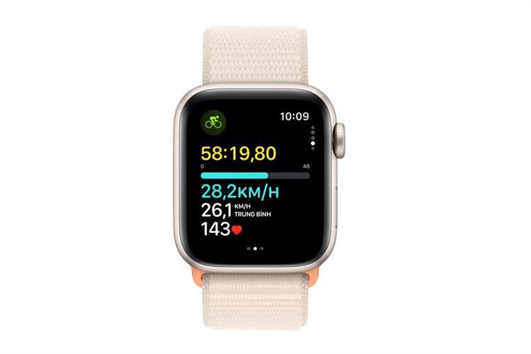 Apple Watch SE 2 2023 GPS 44mm viền nhôm dây vải Màu Trắng Starlight