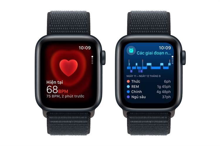 Apple Watch SE 2 2023 GPS 44mm viền nhôm dây vải Màu Xanh đen