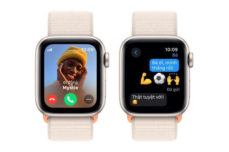 Apple Watch SE 2 GPS + Cellular 40mm viền nhôm dây vải Màu Trắng Starlight