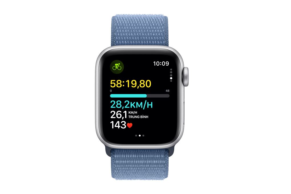 Apple Watch SE 2 GPS + Cellular 40mm viền nhôm dây vải Màu Bạc