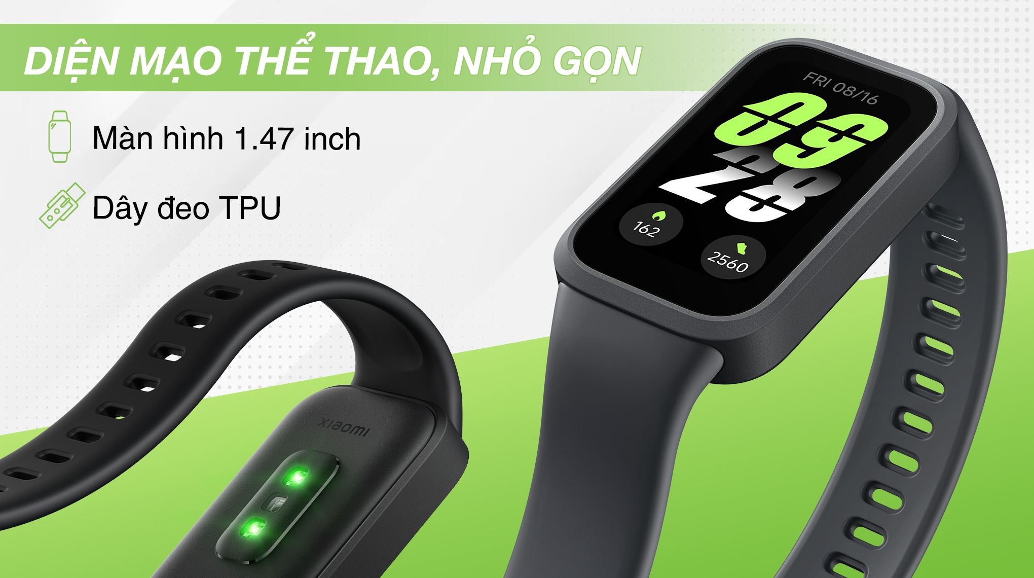 Vòng đeo tay thông minh Mi Band 9 Active - Thiết kế 