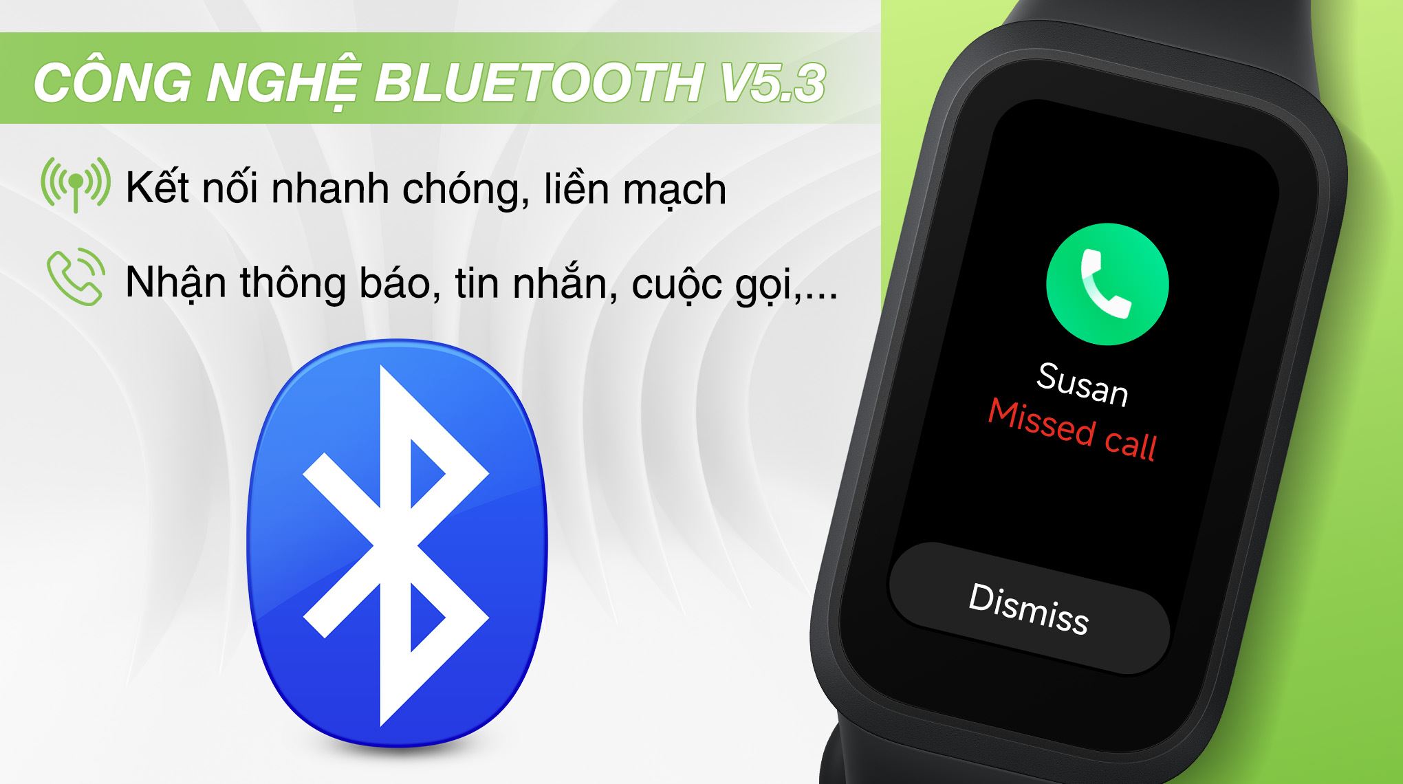 Vòng đeo tay thông minh Mi Band 9 Active - Nghe gọi 