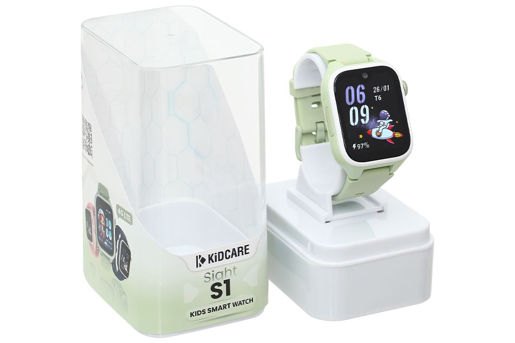 Đồng hồ định vị trẻ em Kidcare Sight S1 Màu Xanh lá