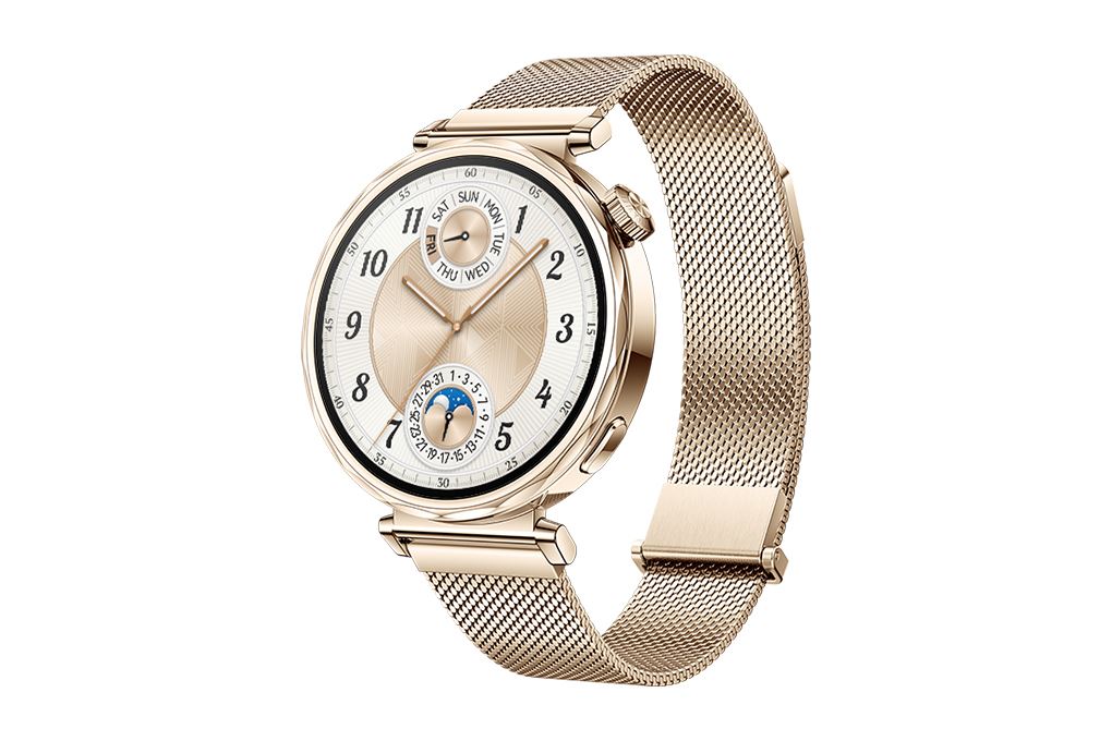 Huawei Watch GT 5 41mm viền thép dây Milanese Màu Vàng