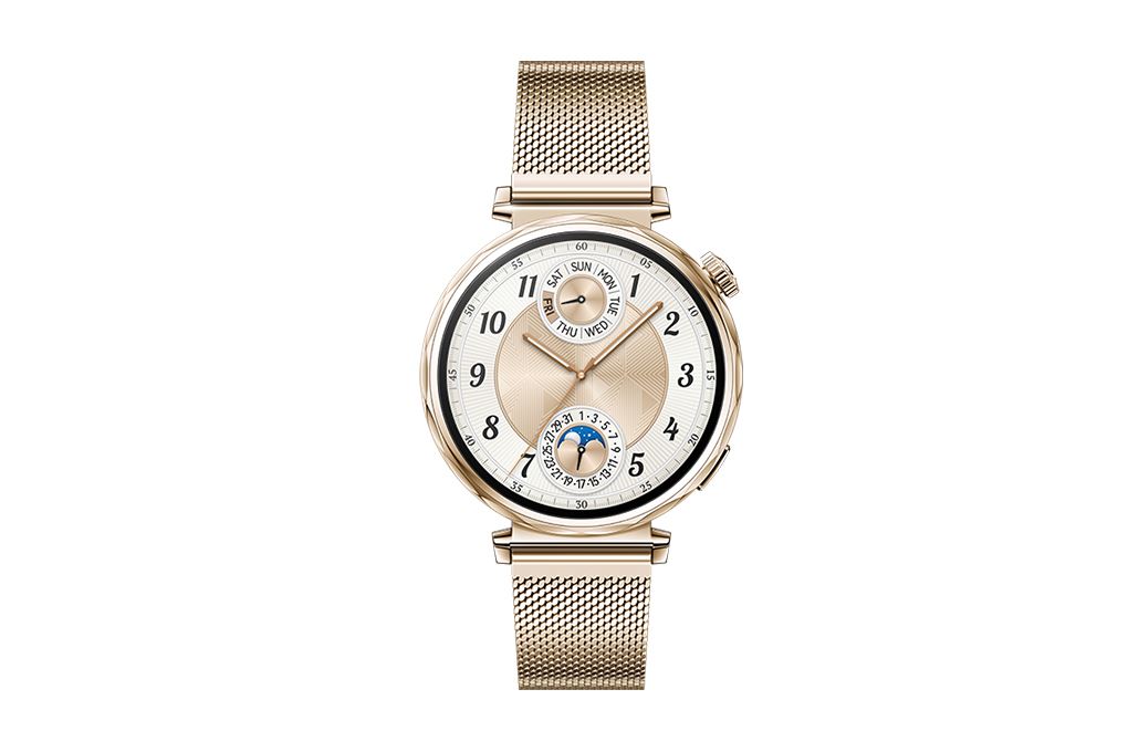 Huawei Watch GT 5 41mm viền thép dây Milanese Màu Vàng