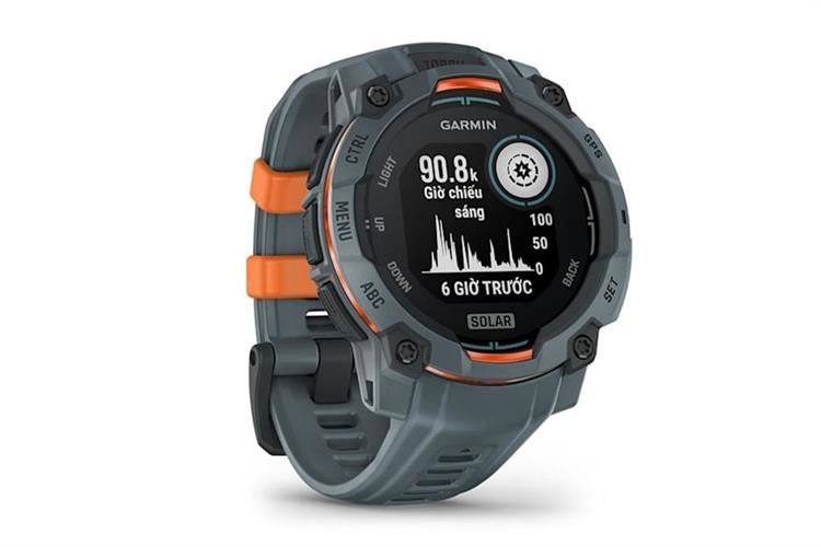 Garmin Instinct 3 Solar 45mm dây silicone Màu Xám