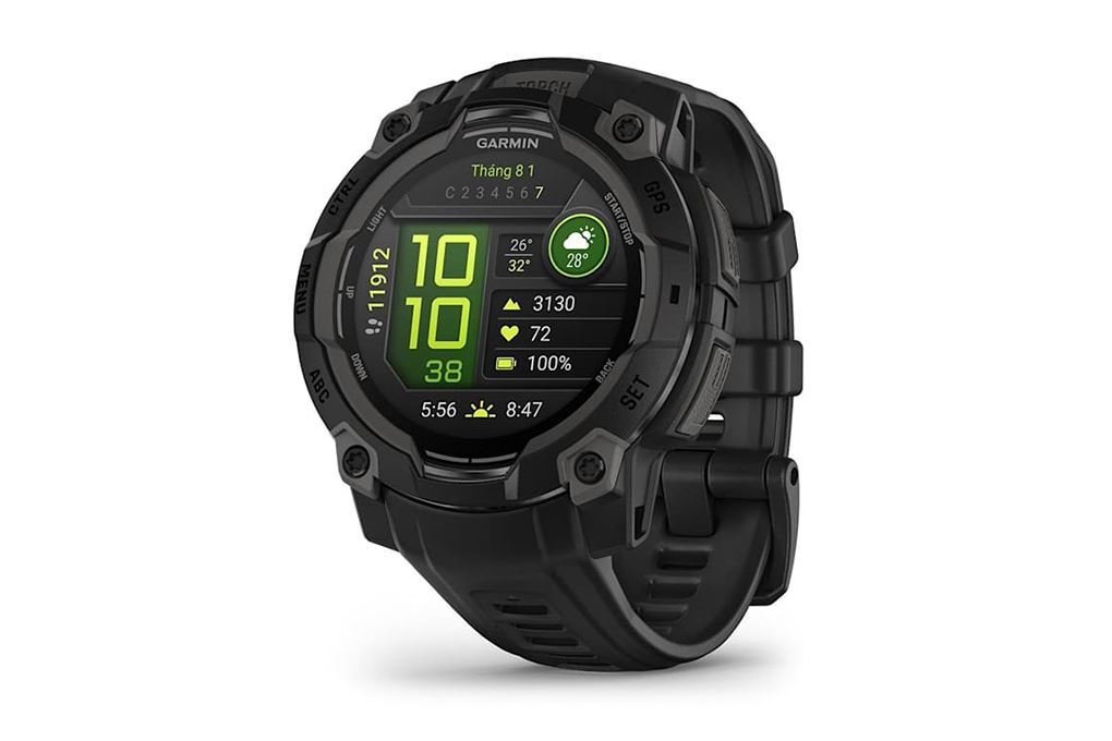 Garmin Instinct 3 45mm dây silicone Màu Đen