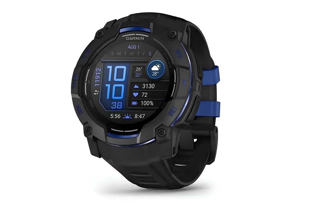 Garmin Instinct 3 50mm dây silicone Màu Đen - xanh dương