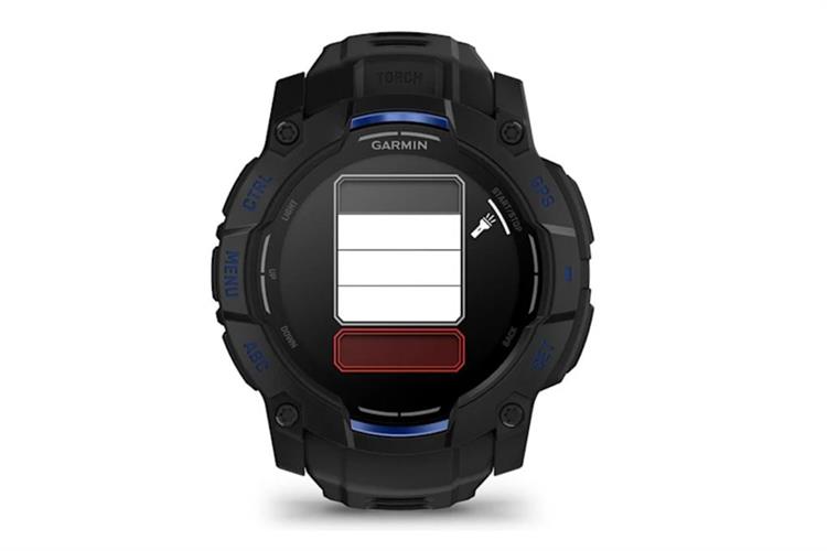 Garmin Instinct 3 50mm dây silicone Màu Đen - xanh dương