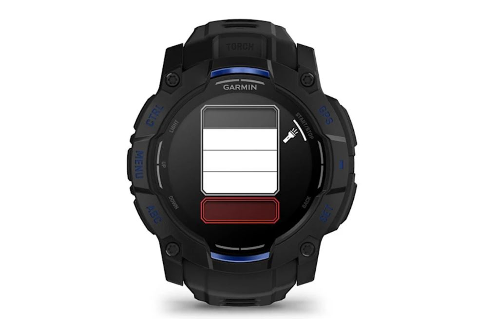 Garmin Instinct 3 50mm dây silicone Màu Đen - xanh dương