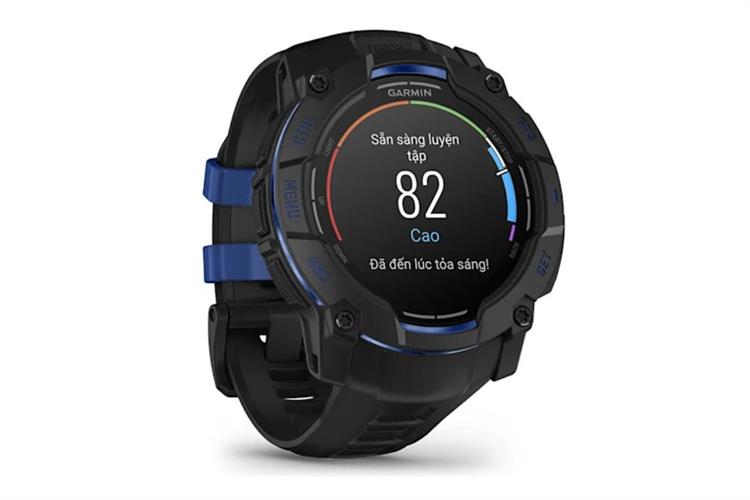 Garmin Instinct 3 50mm dây silicone Màu Đen - xanh dương