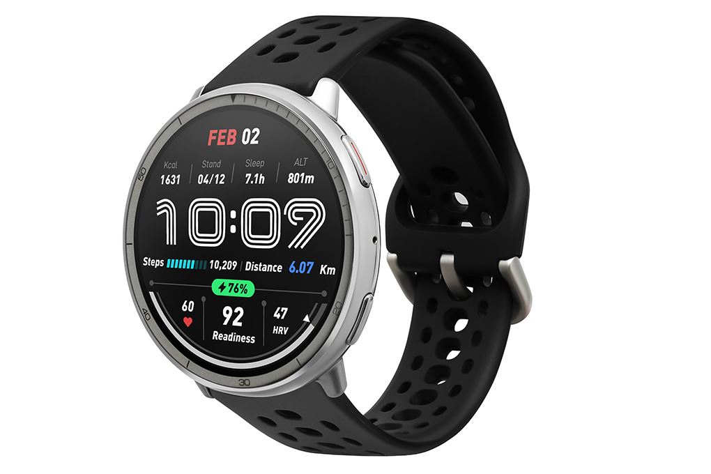 Amazfit Active 2 43.9mm dây silicone Màu Đen