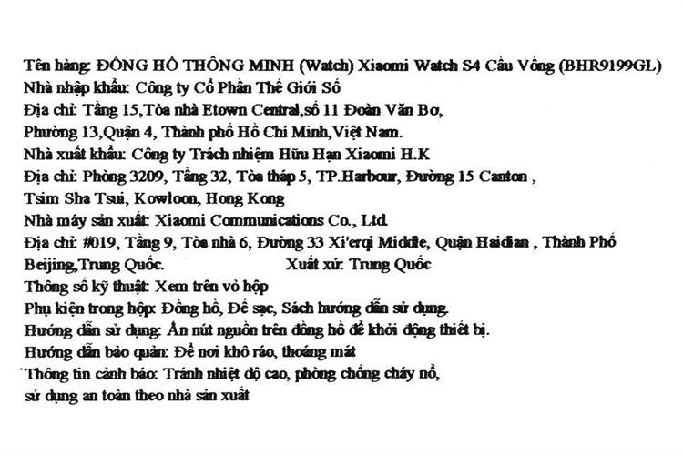 Xiaomi Watch S4 47mm dây silicone Đen Cầu Vồng Màu Đen