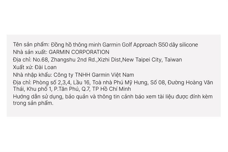 Garmin Approach S50 43mm dây nylon Màu Đen