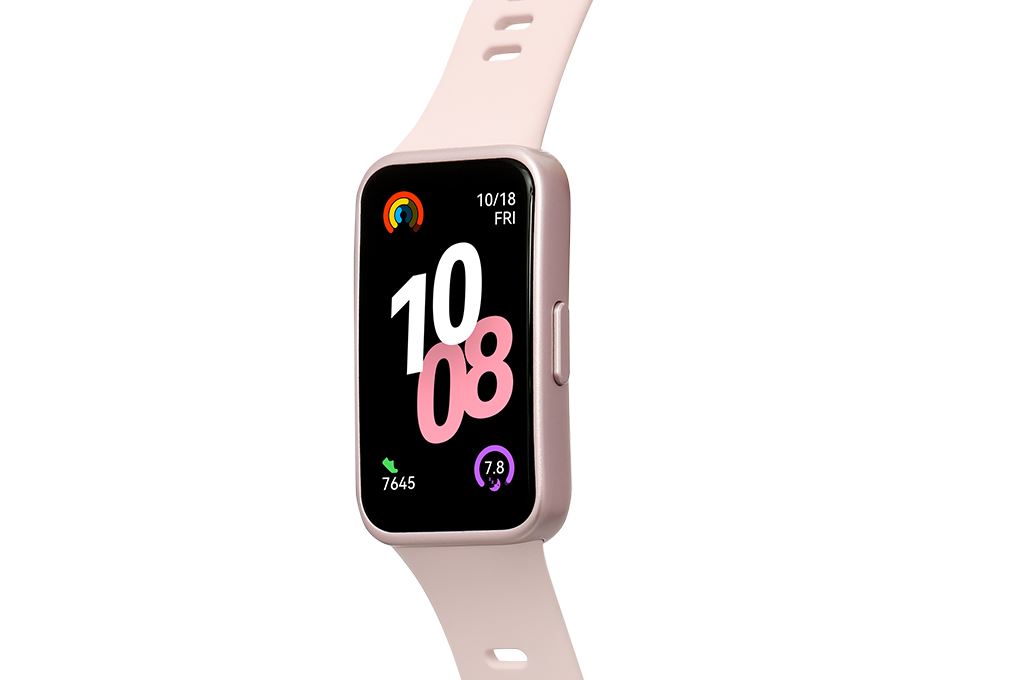 Vòng đeo tay thông minh Huawei Band 10 viền nhựa Hồng - 4