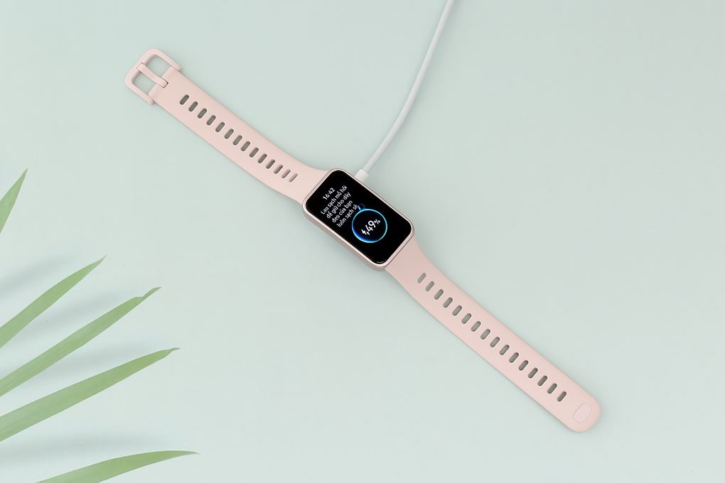 Vòng đeo tay thông minh Huawei Band 10 viền nhựa Hồng - 5