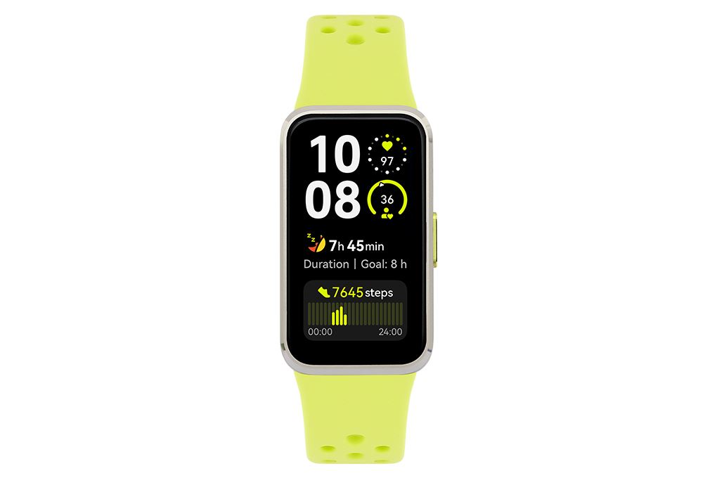 Vòng đeo tay thông minh Huawei Band 10 viền nhôm Màu Xanh lá