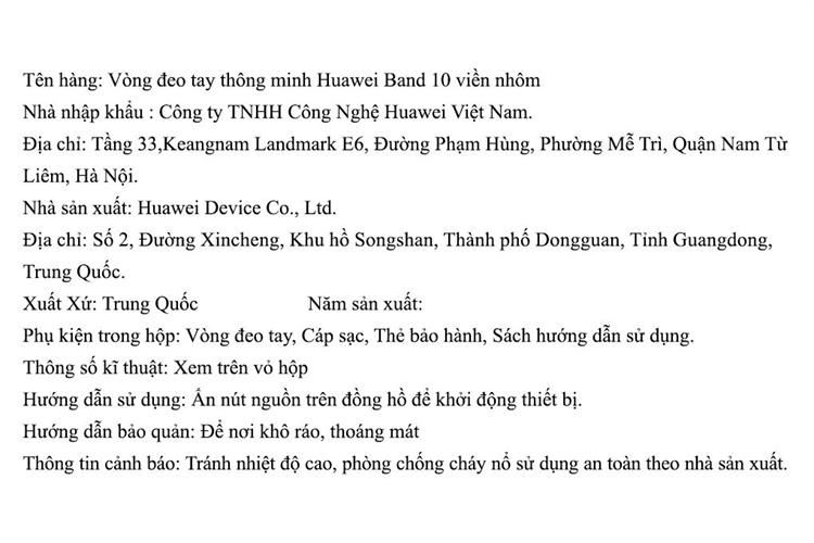 Vòng đeo tay thông minh Huawei Band 10 viền nhôm Màu Tím