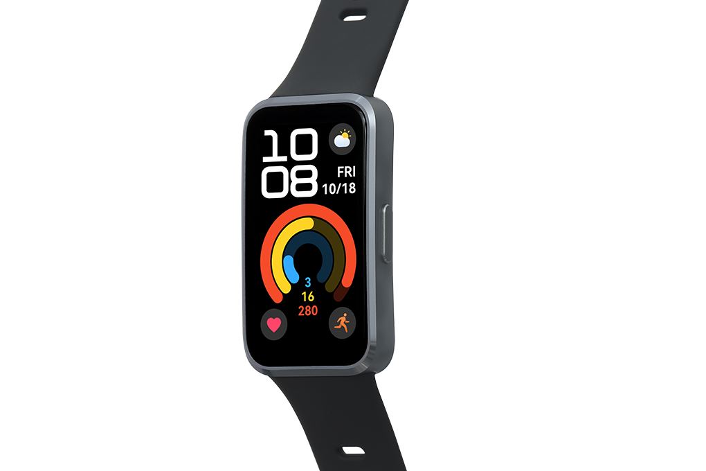 Vòng đeo tay thông minh Huawei Band 10 viền nhôm Màu Đen