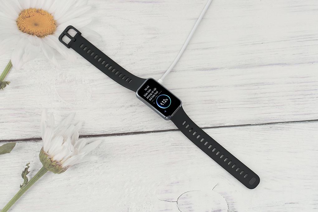 Vòng đeo tay thông minh Huawei Band 10 viền nhôm Màu Đen