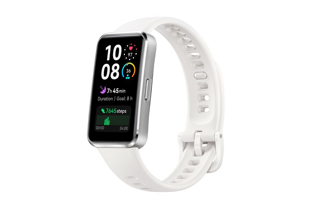 Vòng đeo tay thông minh Huawei Band 10 viền nhôm Trắng