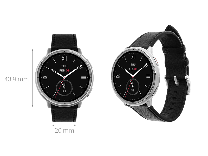 Amazfit Active 2 Sapphire 43.9mm dây da