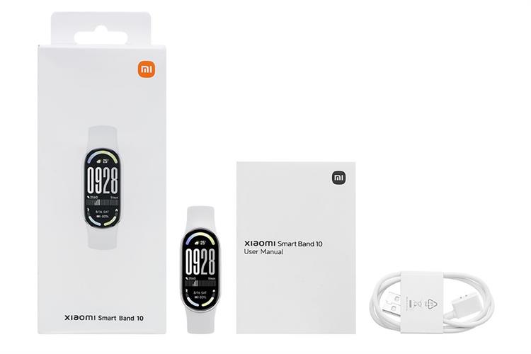 Vòng đeo tay thông minh Mi Band 10 viền nhôm Màu Bạc