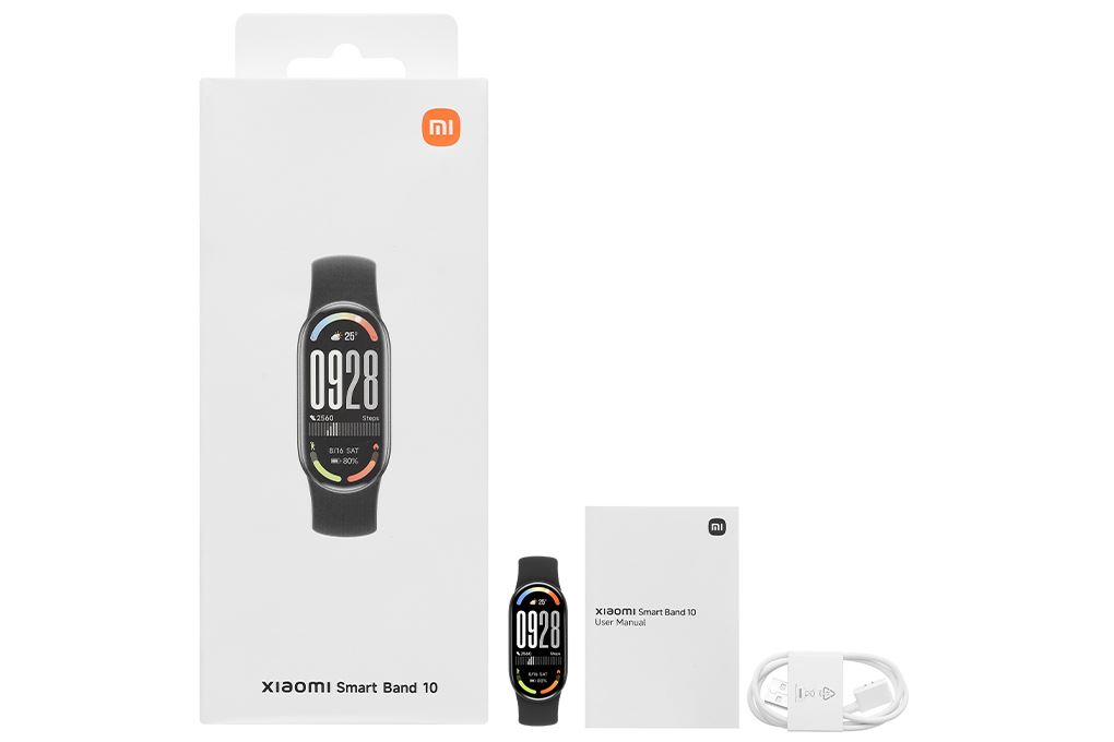 Vòng đeo tay thông minh Mi Band 10 viền nhôm Màu Đen