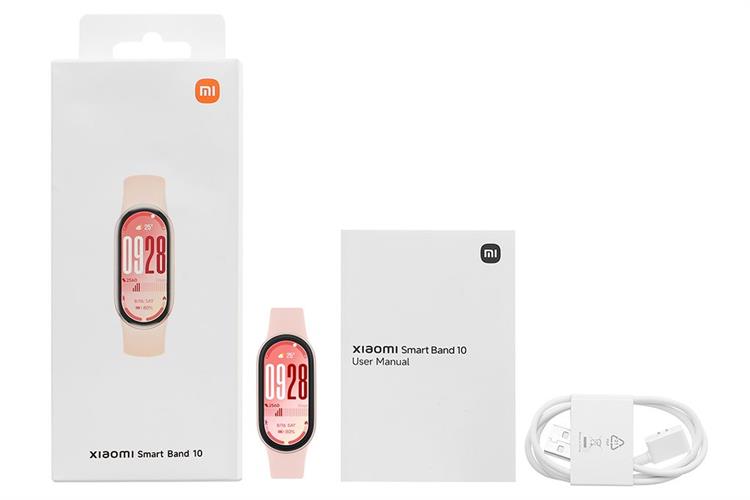 Vòng đeo tay thông minh Mi Band 10 viền nhôm Màu Hồng