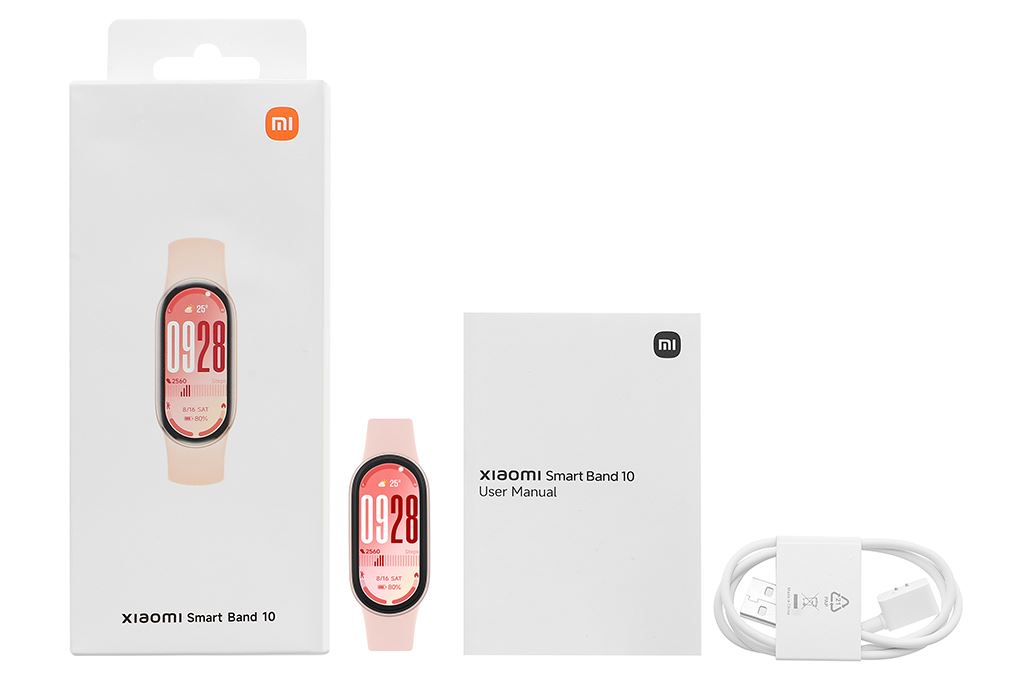Vòng đeo tay thông minh Mi Band 10 viền nhôm Hồng - 9