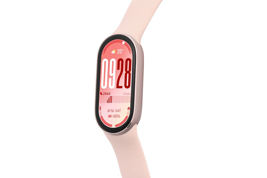 Vòng đeo tay thông minh Mi Band 10 viền nhôm Hồng - 4