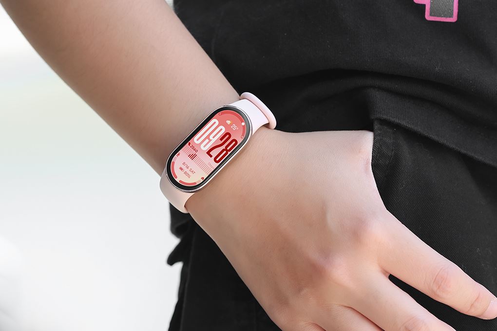 Vòng đeo tay thông minh Mi Band 10 viền nhôm Hồng - 6