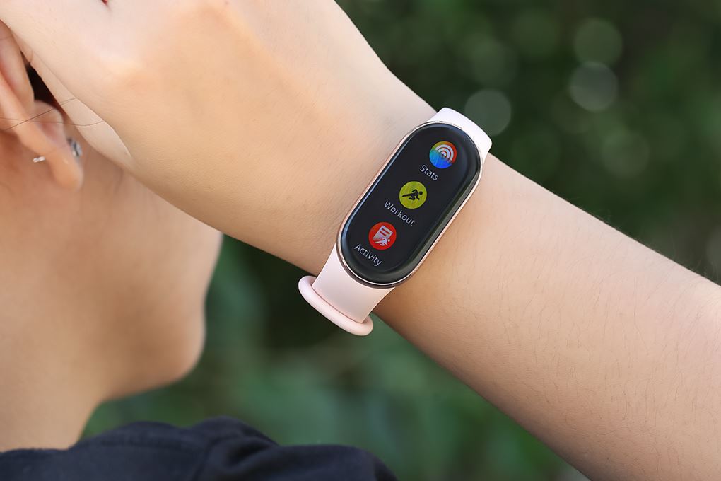 Vòng đeo tay thông minh Mi Band 10 viền nhôm Hồng - 7
