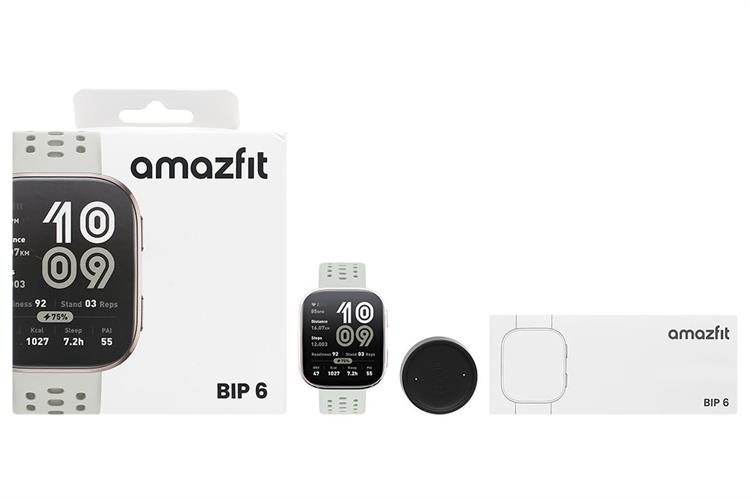 Amazfit Bip 6 46.3mm dây silicone Màu Xám xanh