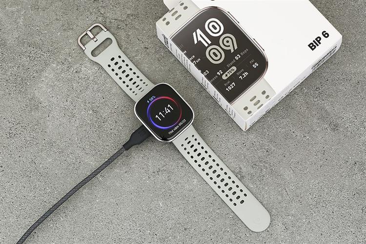 Amazfit Bip 6 46.3mm dây silicone Màu Xám xanh